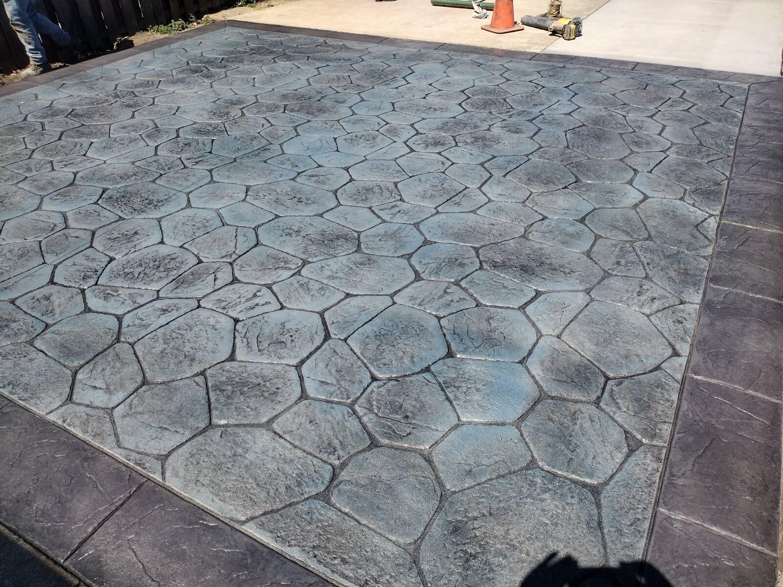 Random Stone Stamped Concrete