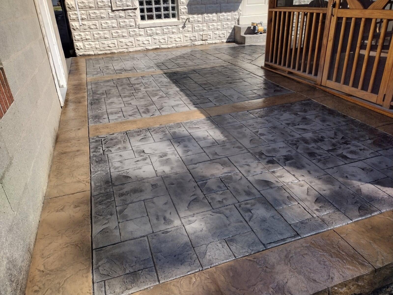 Stamped Decorative Concrete | Ashlar Slate & Borders