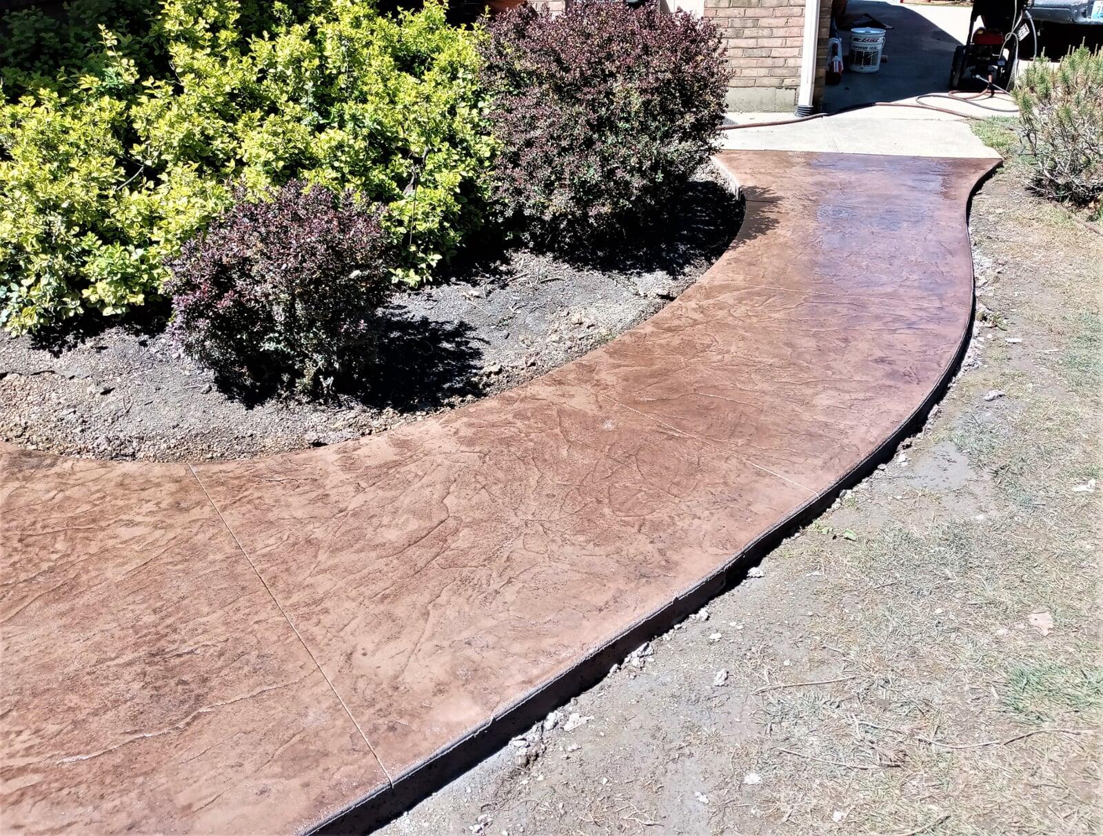 Slate Textured Concrete Stamped Sidewalk | Ft Thomas KY