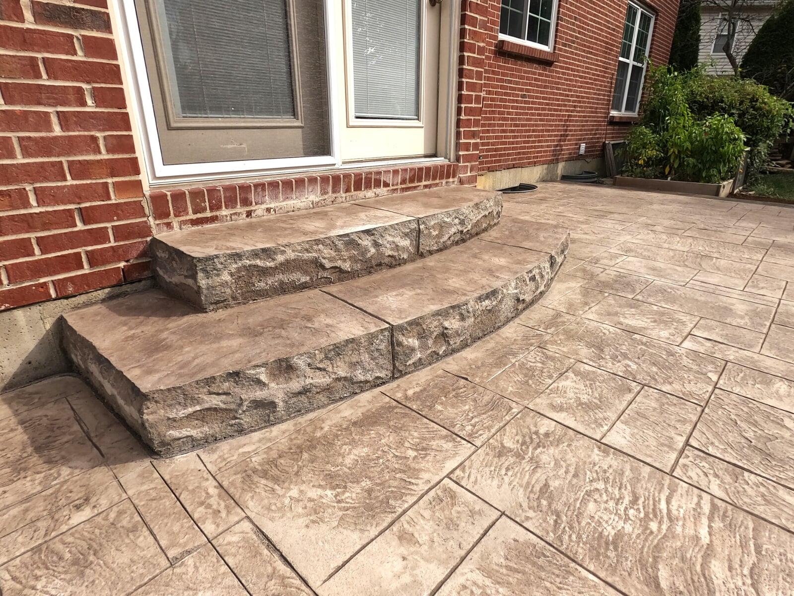 Stamped Concrete Steps | Gentrup Concrete