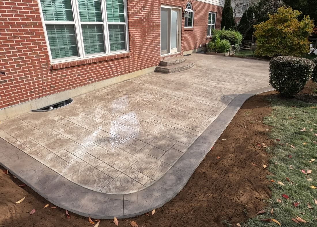 Stamped Concrete Patio & Steps