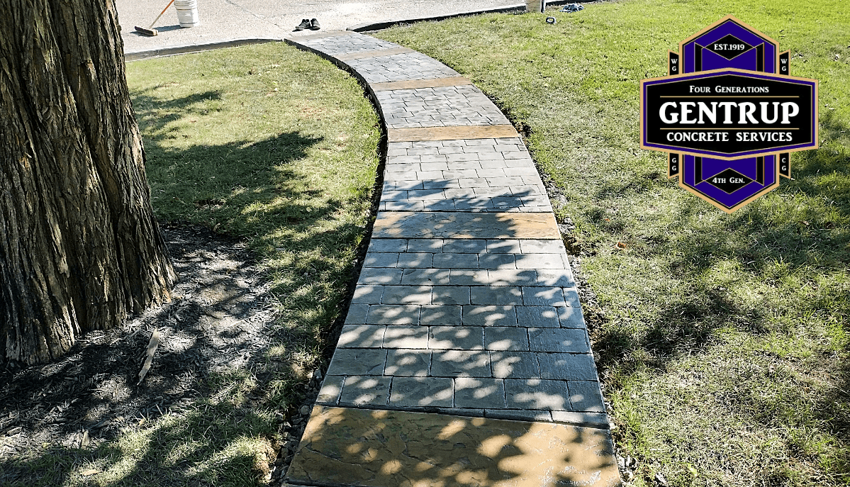 Stamped Concrete Sidewalk