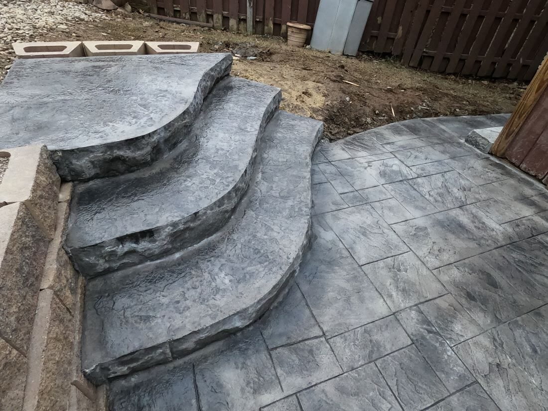 Stamped Concrete Steps