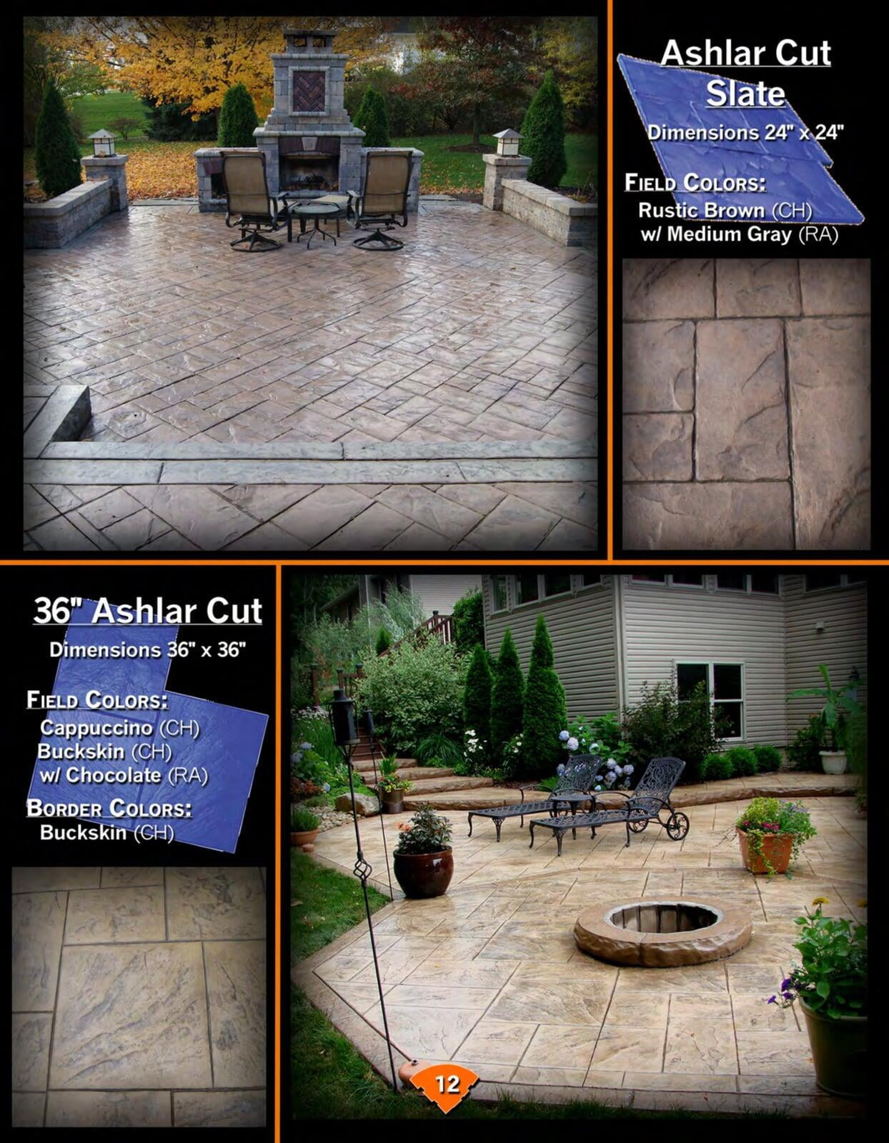 Ashlar Cut Slate Concrete Stamp