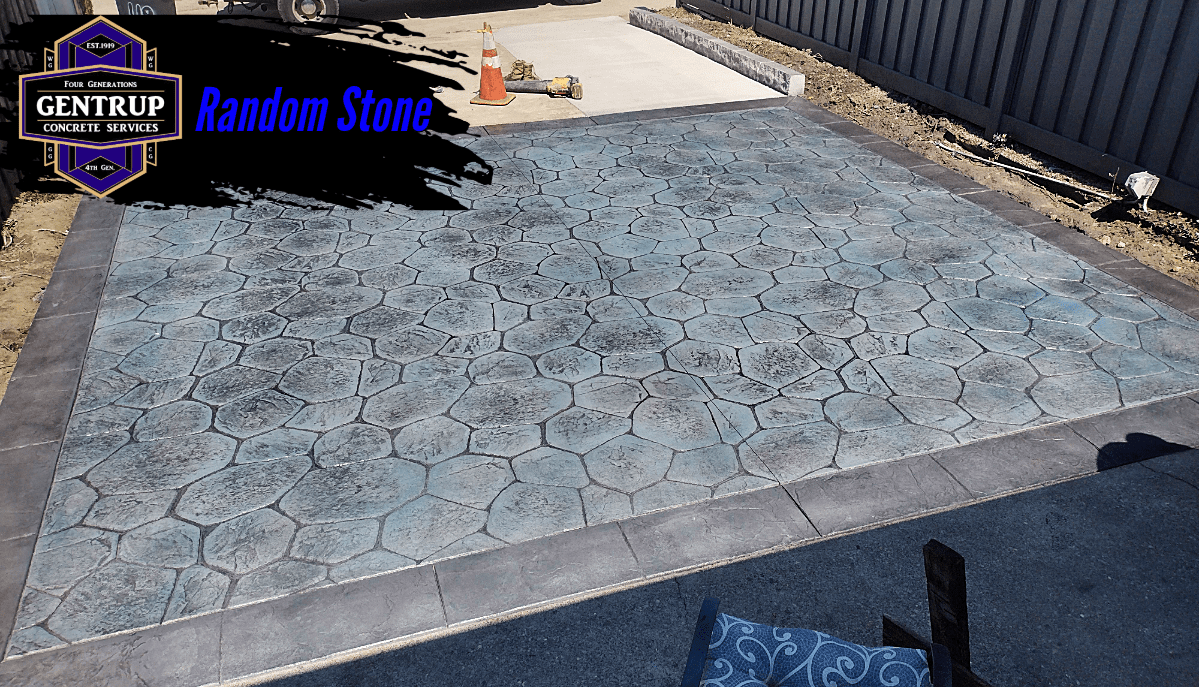 Random Stone Stamped Concrete