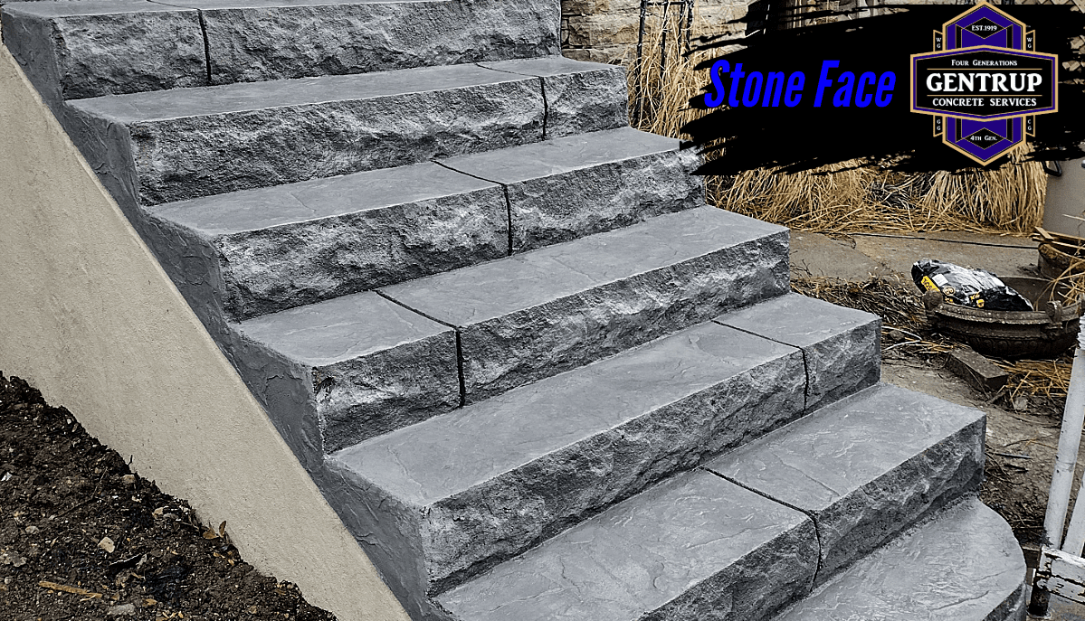 Stamped Concrete Steps and Curbs