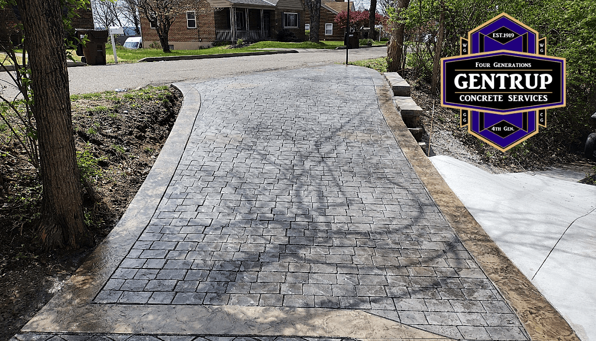 Concrete Driveway - Stamped Cobblestone